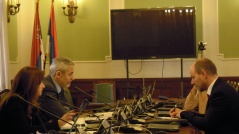 2. mart 2015. Predsednik Odbora za ljudska i manjinska prava i ravnopravnost polova u razgovoru sa šefom Odeljenja za demokratizaciju Misije OEBS u Srbiji